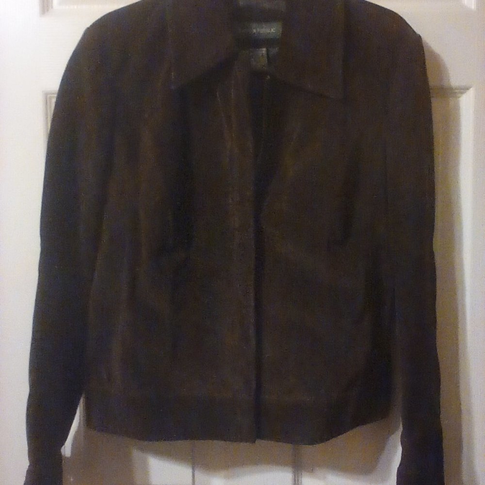 Banana Republic Women's Leather Jacket Brown Size Medium